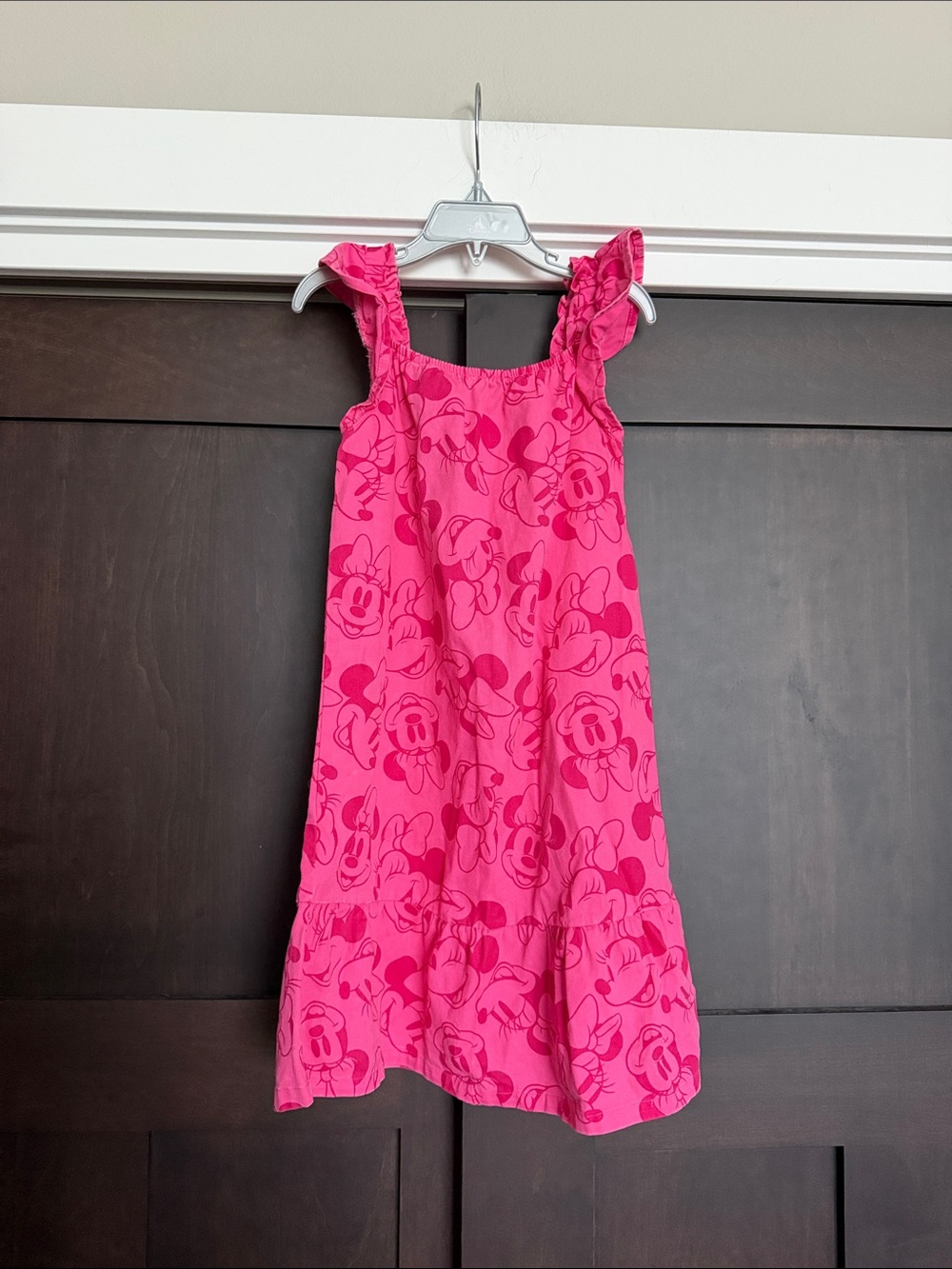 Disney Girls Minnie Mouse Pink Sleeveless Maxi Dress size 6/6X